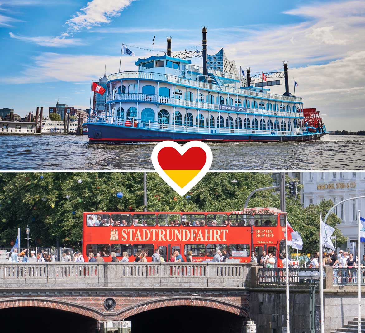 Stadtrundfahrt mit den Roten Doppeldeckern + 1,5 Std. Hafenrundfahrt 6